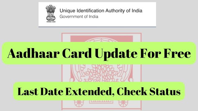 Aadhaar Card Update For Free