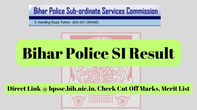 Bihar Police SI Result
