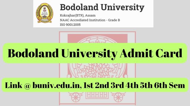 Bodoland University Admit Card