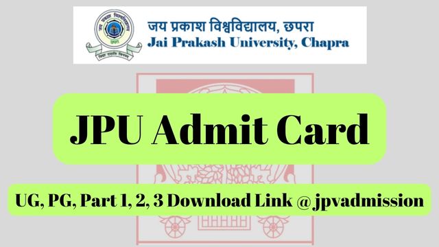 JPU Admit Card