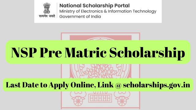 NSP Pre Matric Scholarship