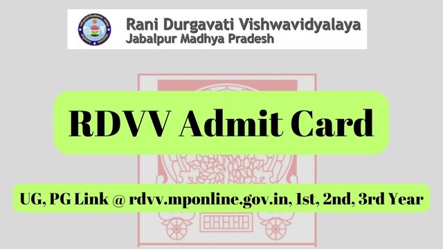 RDVV Admit Card