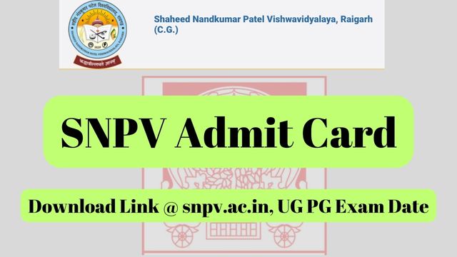 SNPV Admit Card