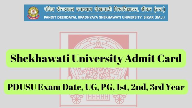 Shekhawati University Admit Card