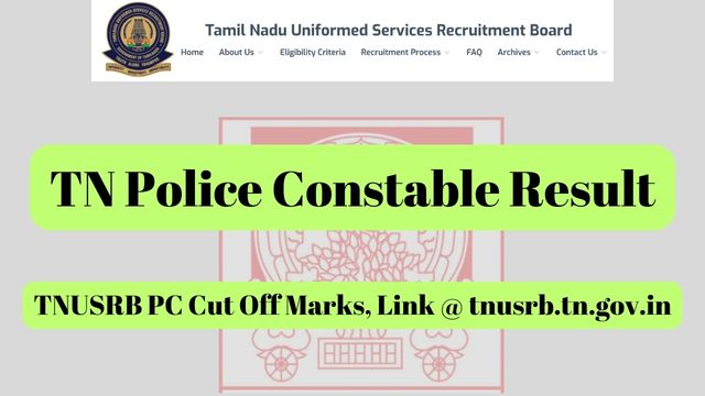 TN Police Constable Result