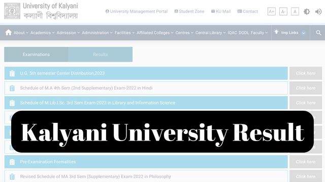 Kalyani University Result