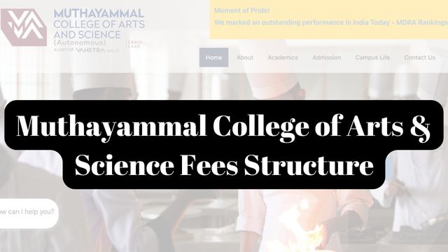 Muthayammal College of Arts & Science Fees Structure
