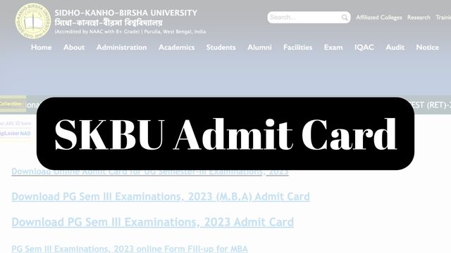 SKBU Admit Card