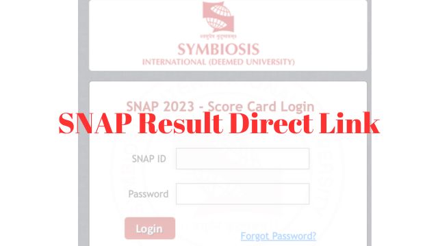SNAP Result Direct Link