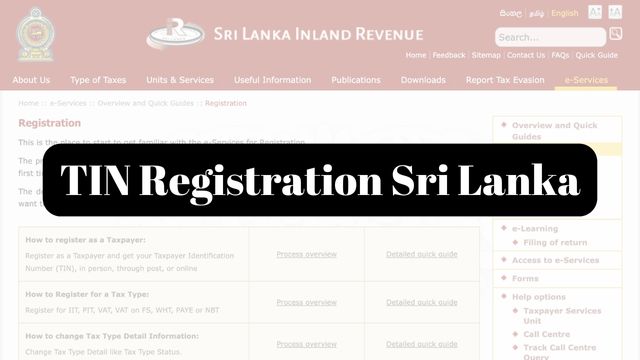 TIN Registration Sri Lanka