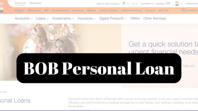 BOB Personal Loan