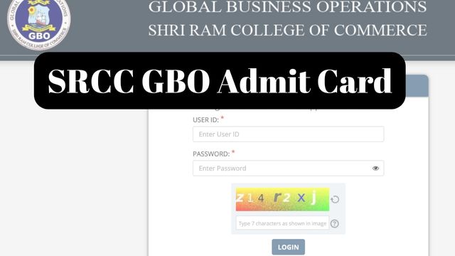 SRCC GBO Admit Card